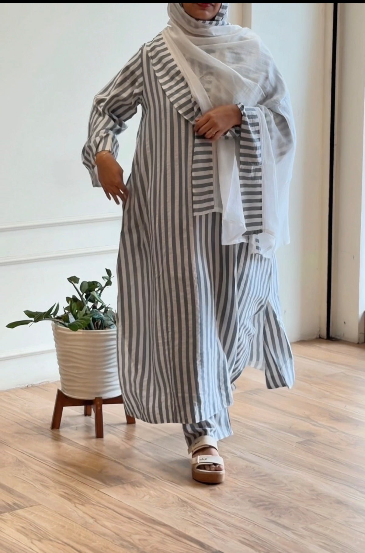 Striped Stylish Salwar Suit-17356