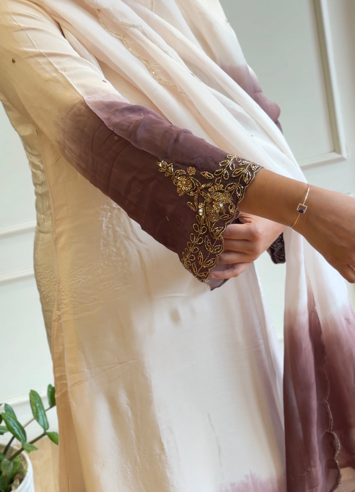 Dual toned Partywear suit-16927