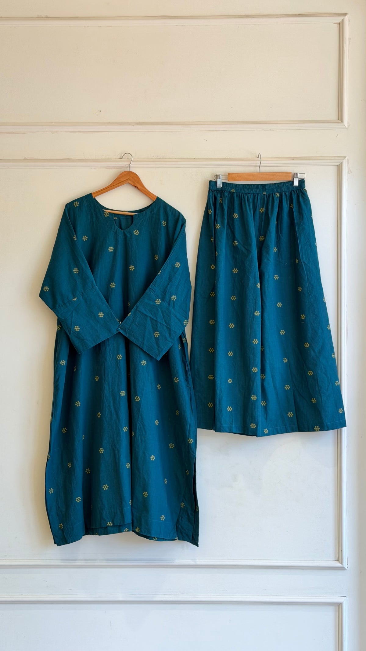 Jamdani Kaftan Style Co-ord set-17599