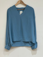 Blue v neck top - 11332