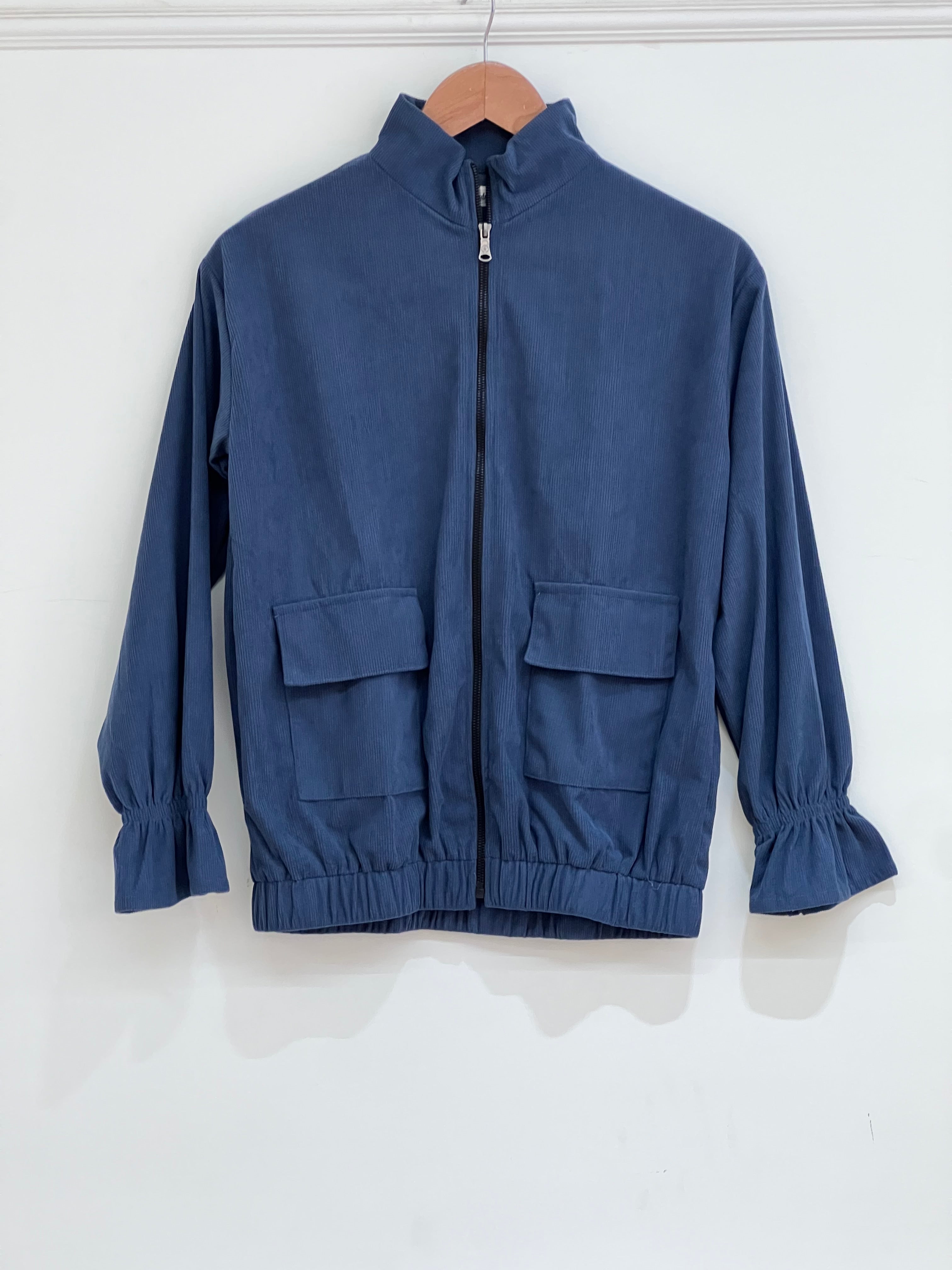 Blueish grey shirt with zipper - 14117