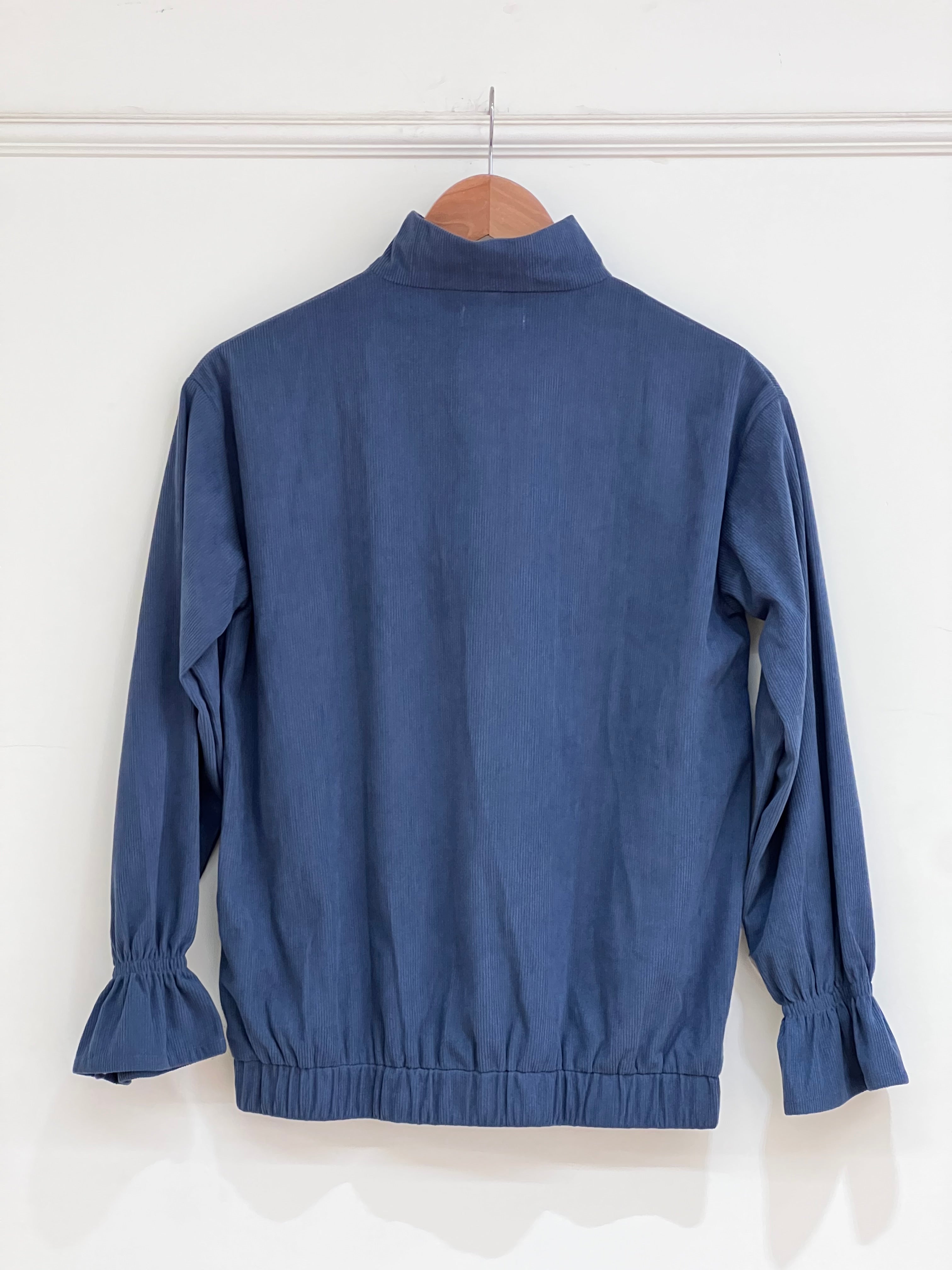 Blueish grey shirt with zipper - 14117