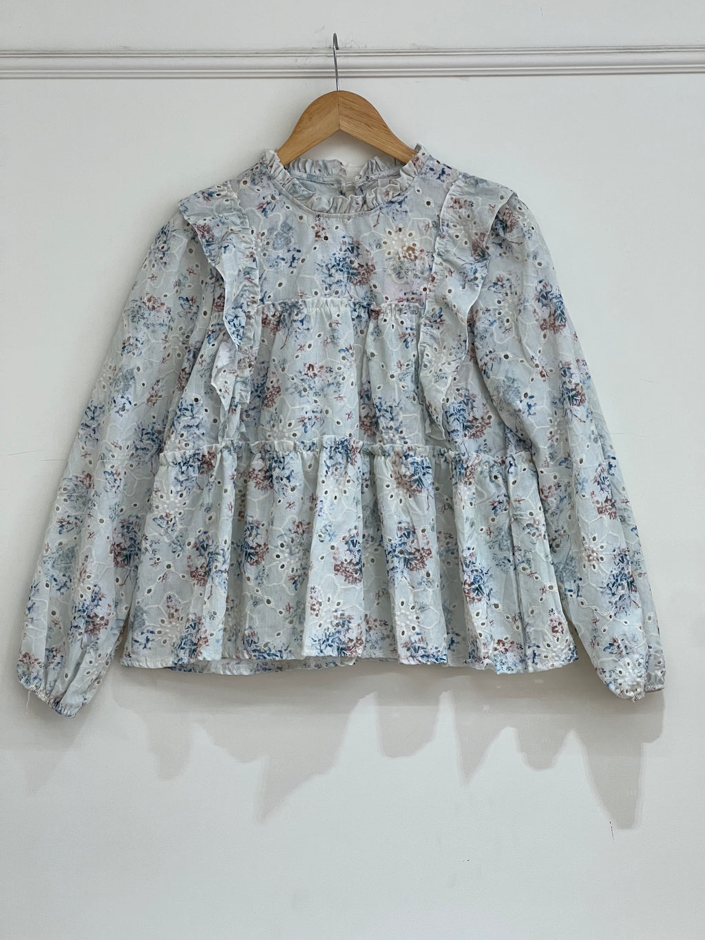 Green floral top - 14606 C
