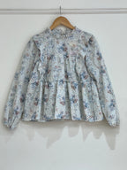 Green floral top - 14606 C