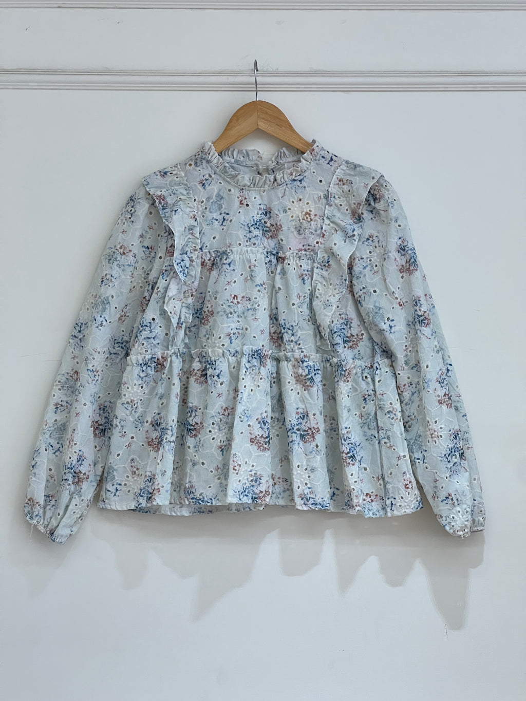 Green floral top - 14606 C
