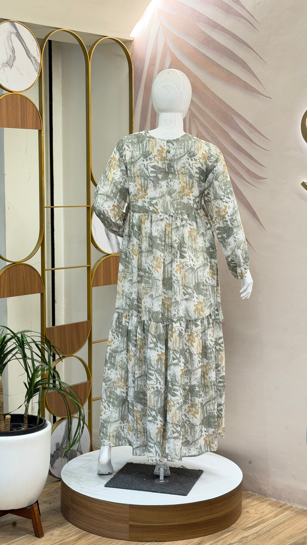 Olive tiered maxi dress - 15116