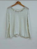 Off white crotia top - 15203