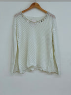 Off white crotia top - 15203