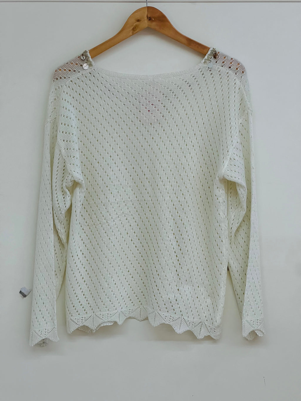Off white crotia top - 15203