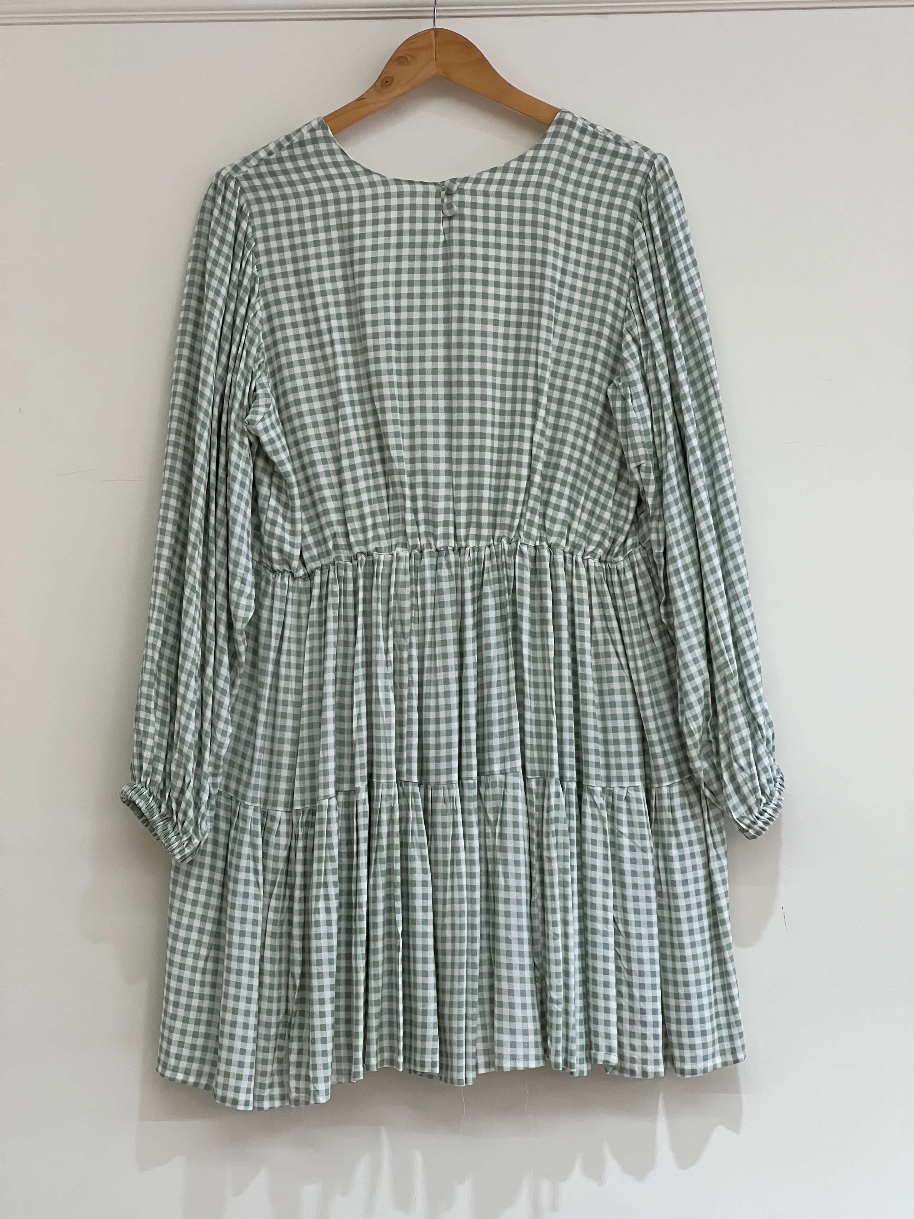 Green checked top - 15239
