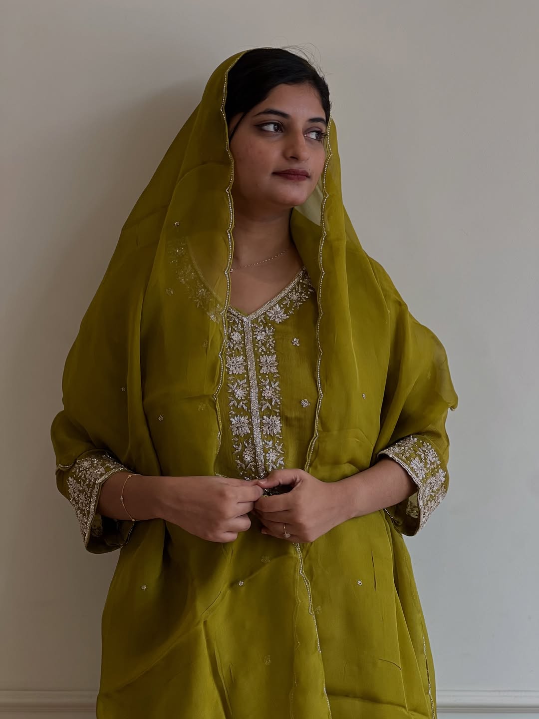 Mehandi green palazzo set - 15287