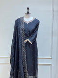 Black handworked salwar suit - 15463