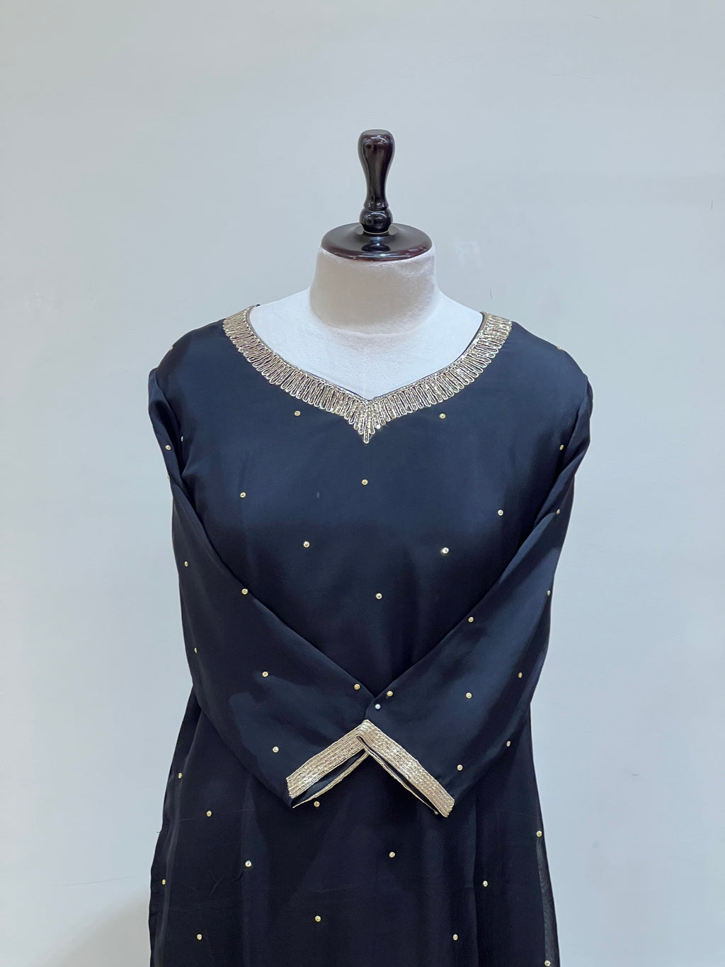 Black handworked salwar suit - 15463