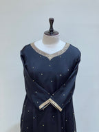 Black handworked salwar suit - 15463