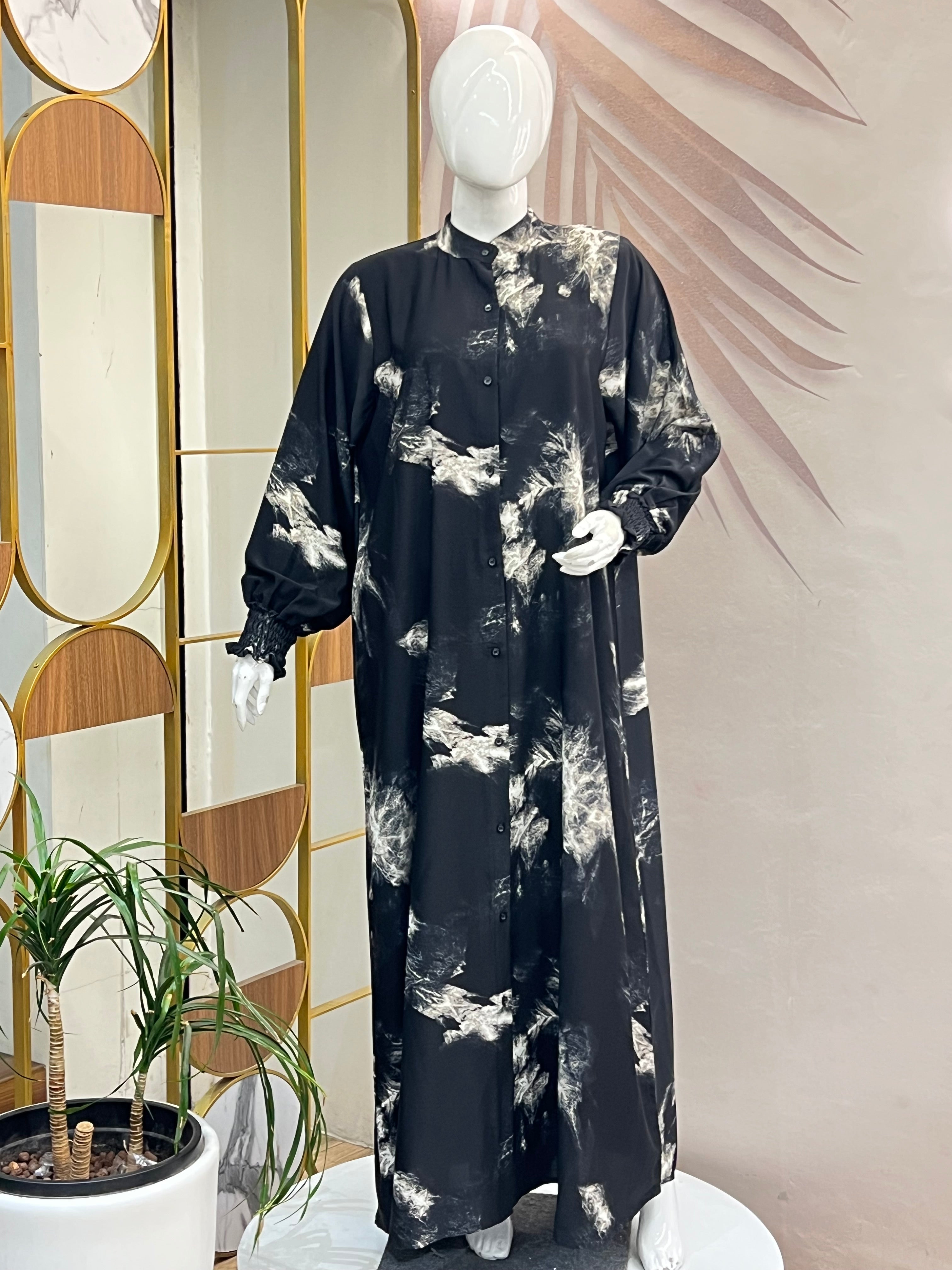 Black shirt maxi dress - 15525