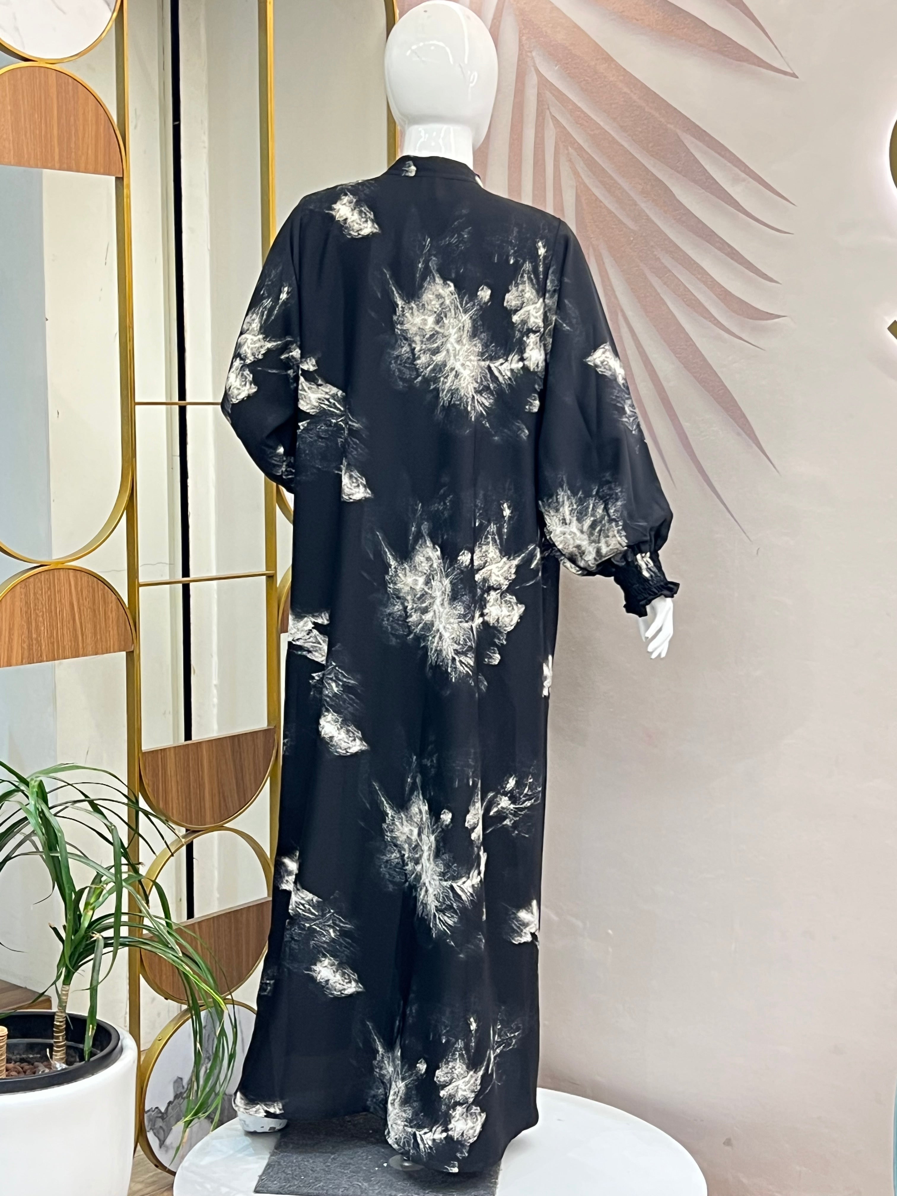 Black shirt maxi dress - 15525