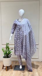 Lavender cotton suit - 15540