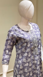 Lavender cotton suit - 15540