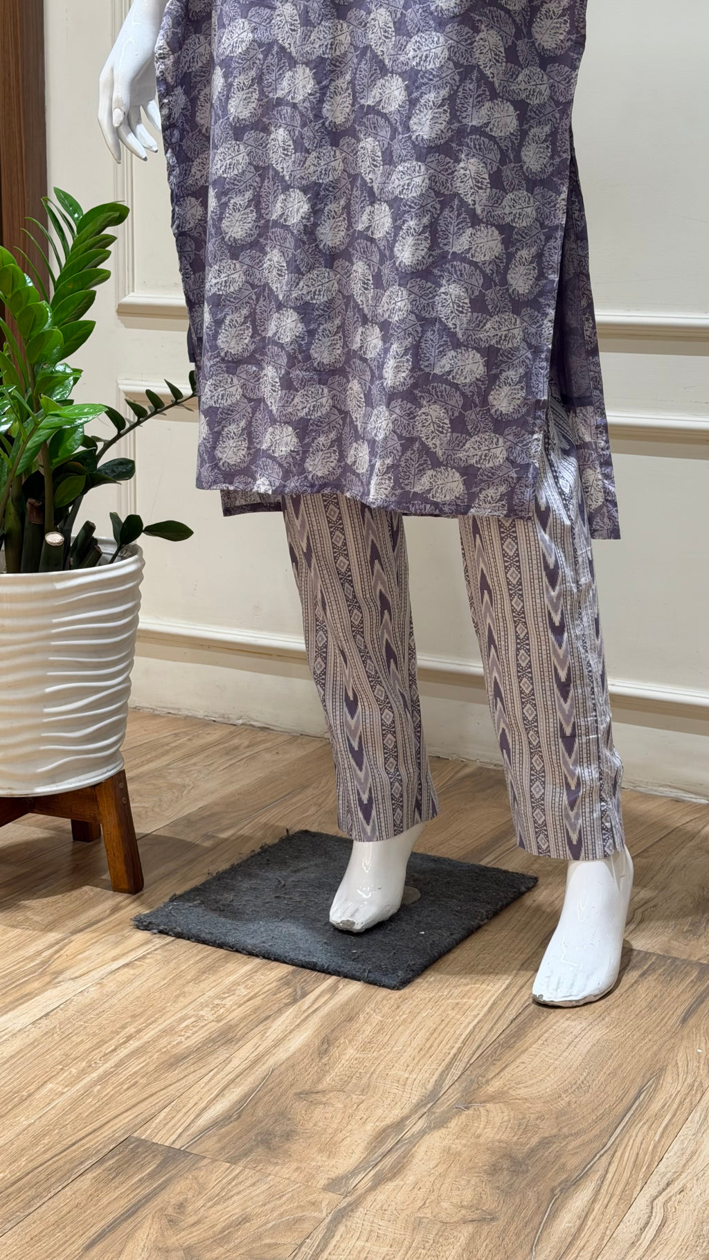 Lavender cotton suit - 15540