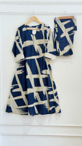 Blue A line co ord set - 15647