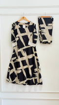 Black A line co ord set - 15647
