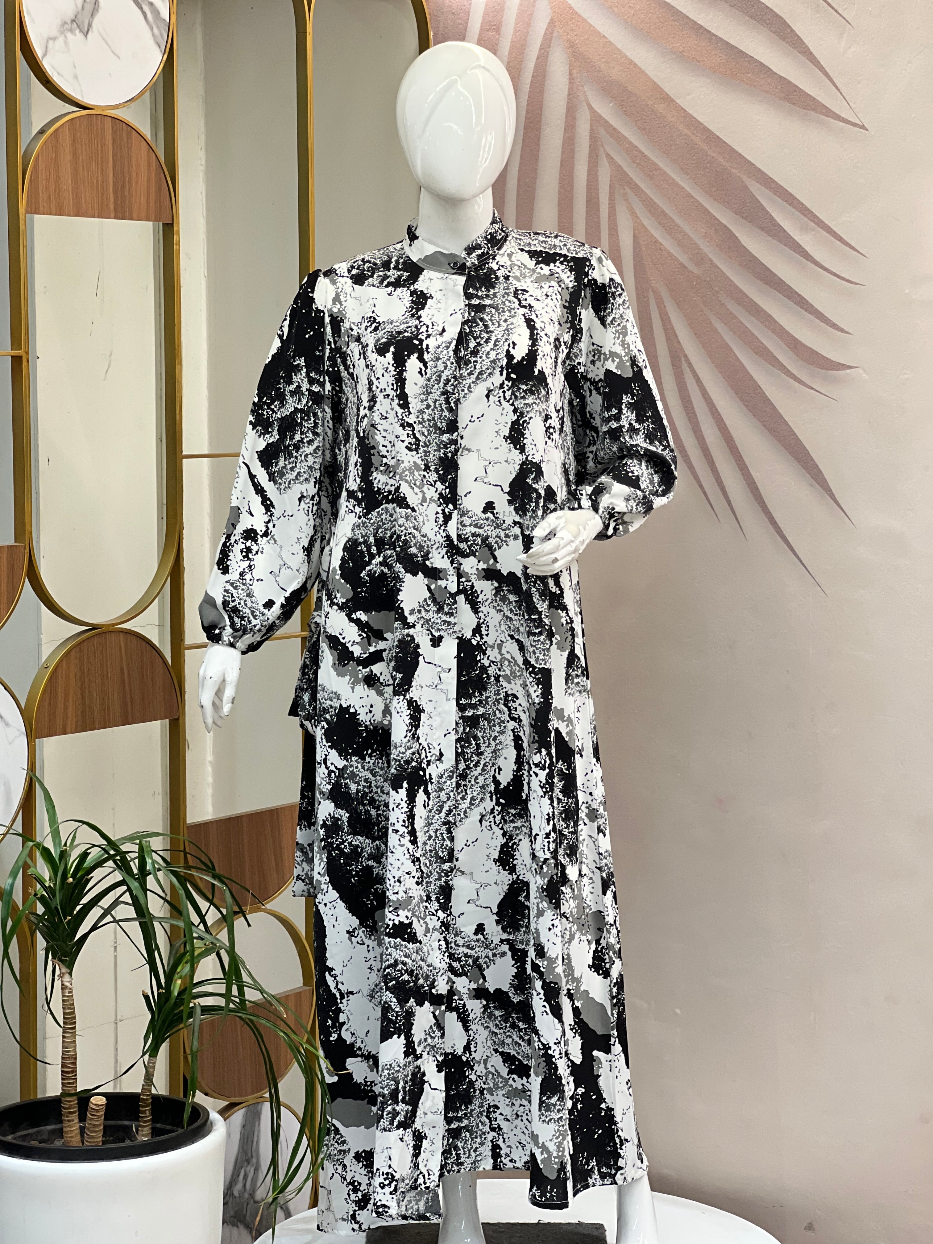 Black&white gown - 15727