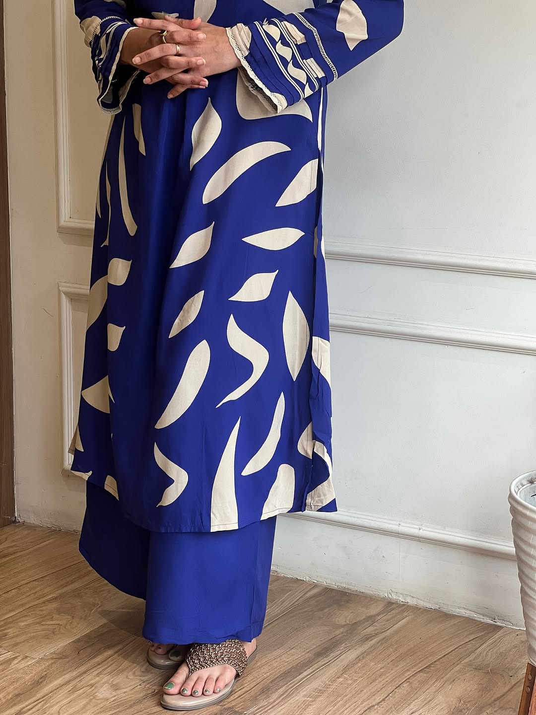 Blue leaf co ord set - 15745