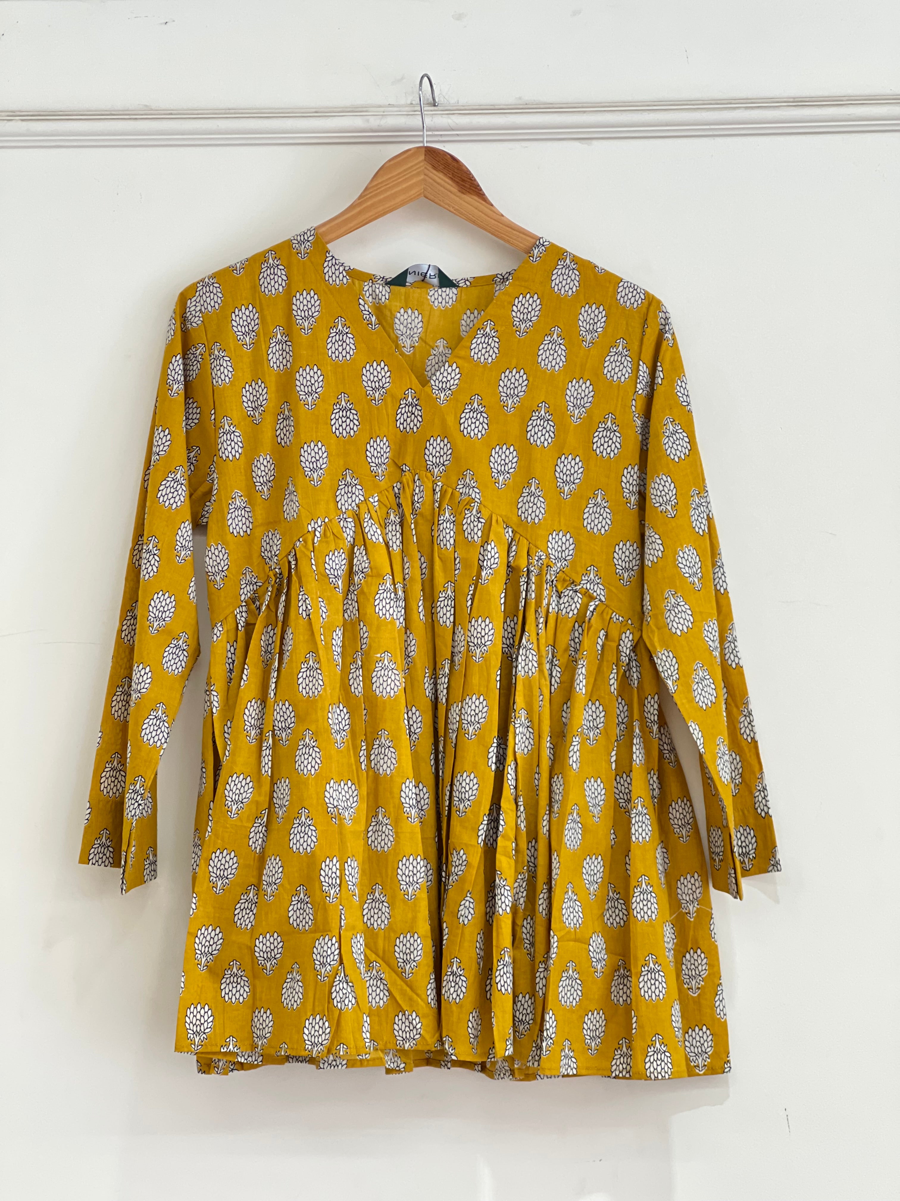 Yellow short kurti - 15763