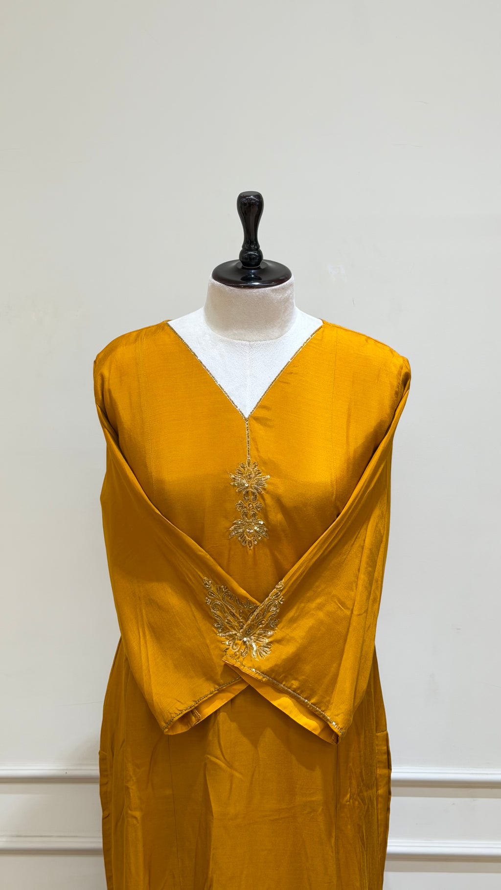 Mustard yellow salwar suit - 15834
