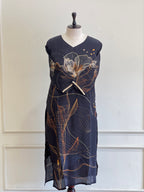 Black digital print suit - 15919