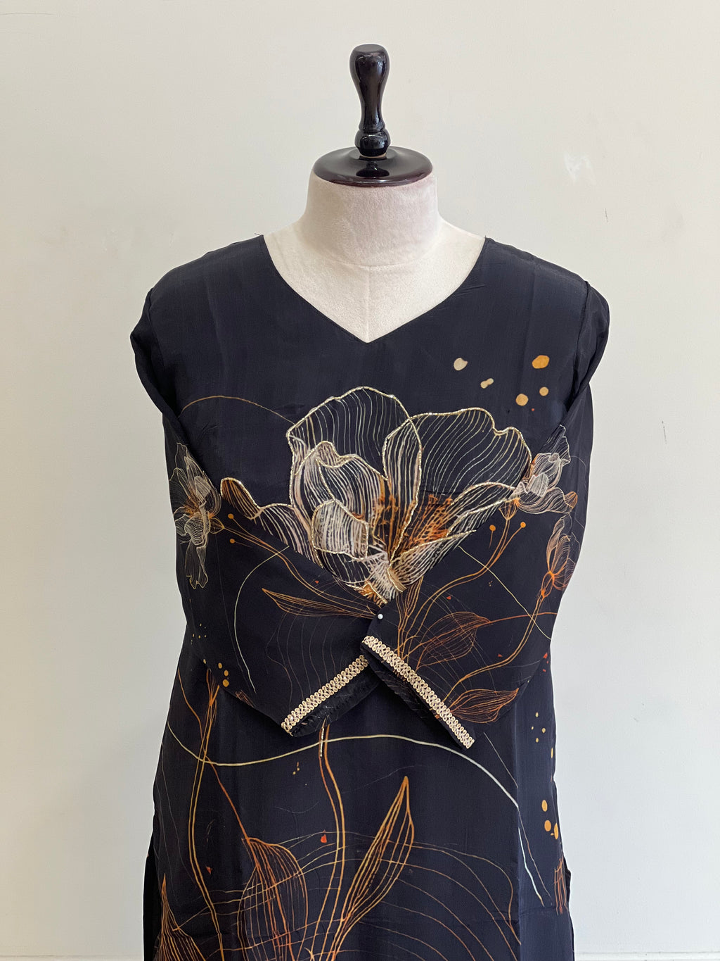 Black digital print suit - 15919