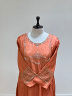 Orange handworked suit - 15937