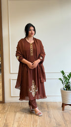 Brown handwork suit - 15968