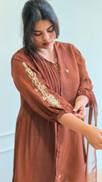 Brown handwork suit - 15968