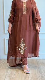 Brown handwork suit - 15968