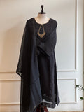 Black sequenced suit - 15978