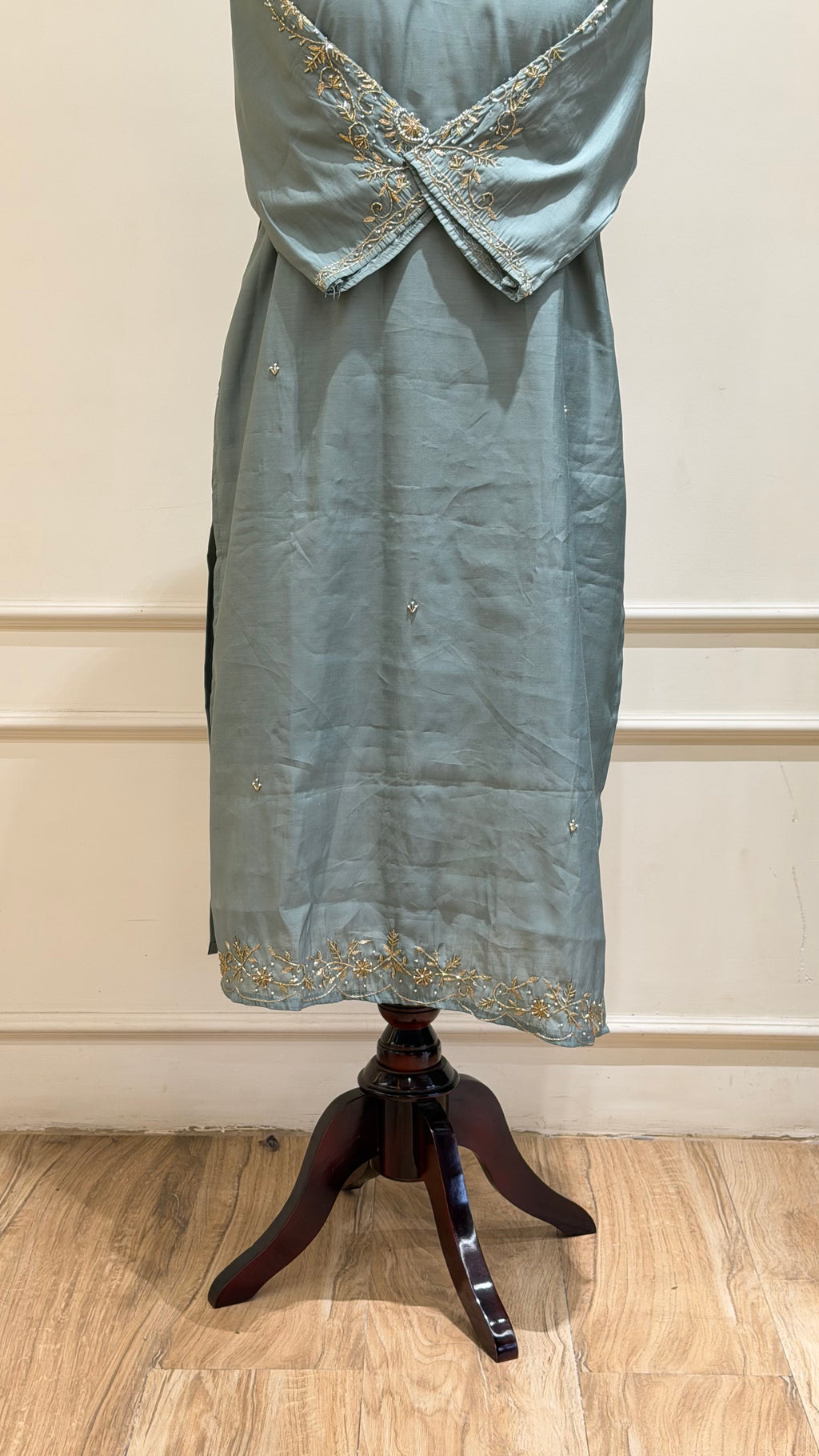 Greyish blue salwar suit - 16020