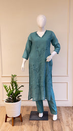 Blue kurta set - 16025