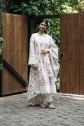 Offwhite floral anarkali - 16057