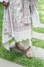 Offwhite floral anarkali - 16057