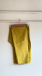Yellow floral a line suit - 16143