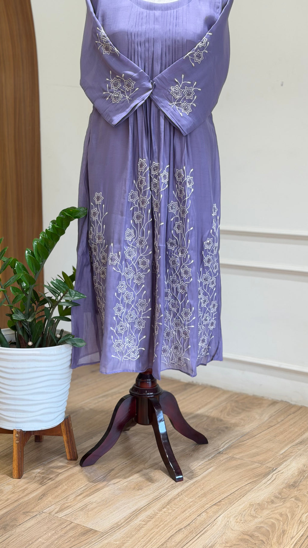Lavender embroidered suit - 16146