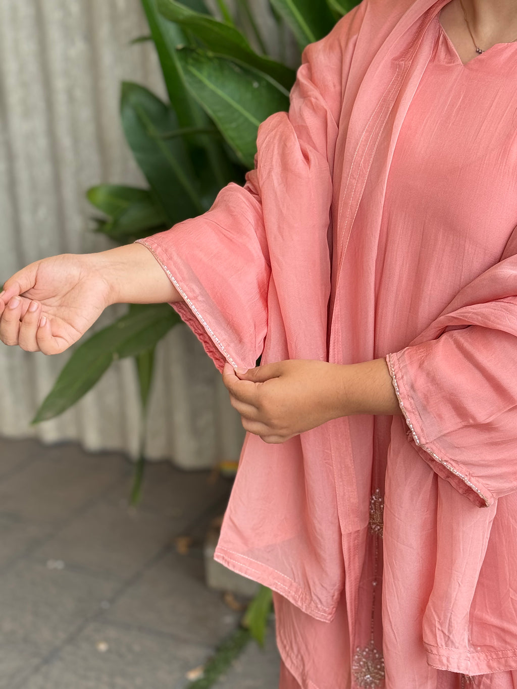 Pink Handworked Salwar suit- 16673