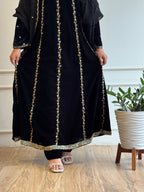 Beautiful Handworked Velvet suit- 16555