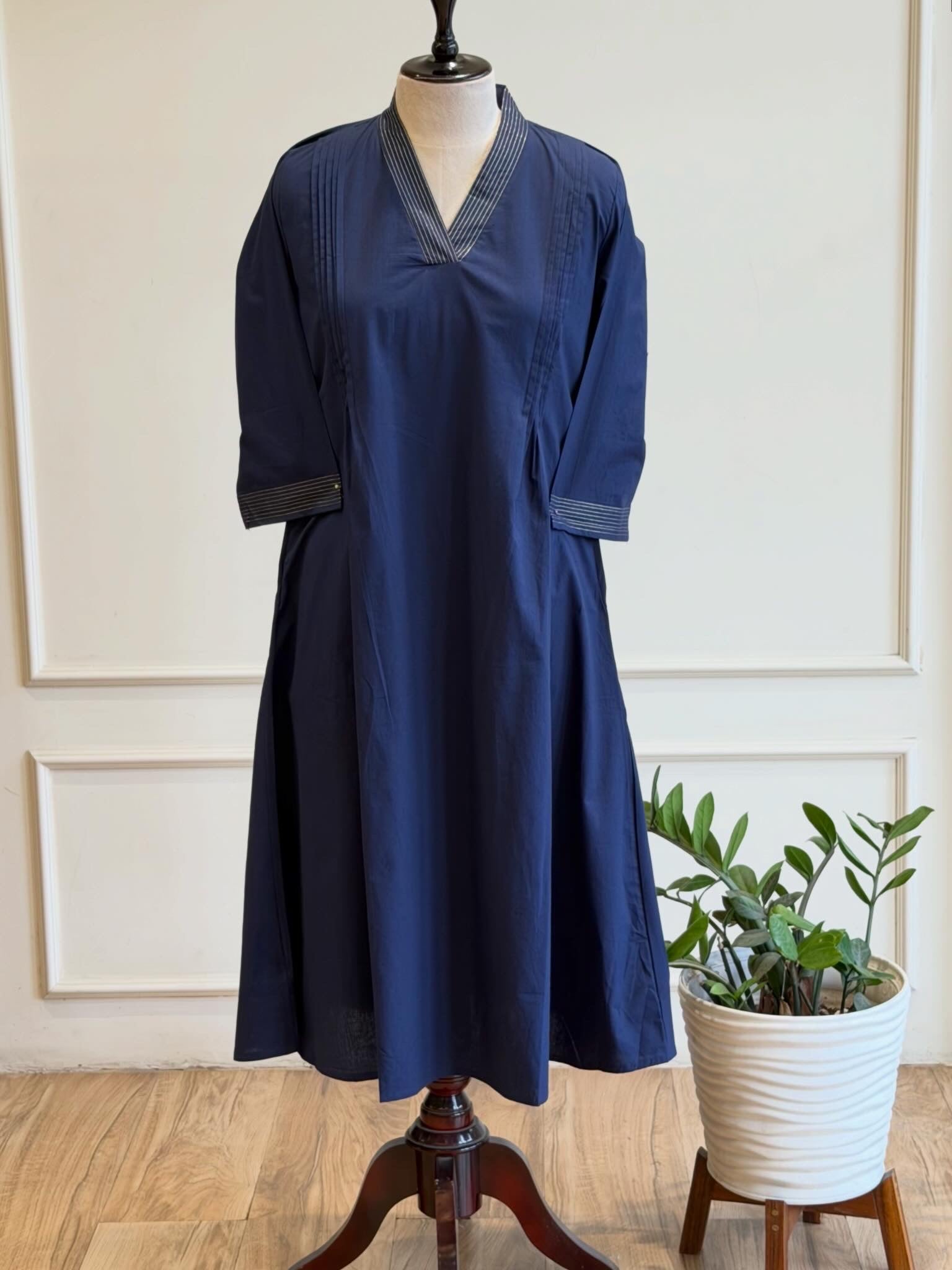 Cotton Solid Co-ord set - 16686