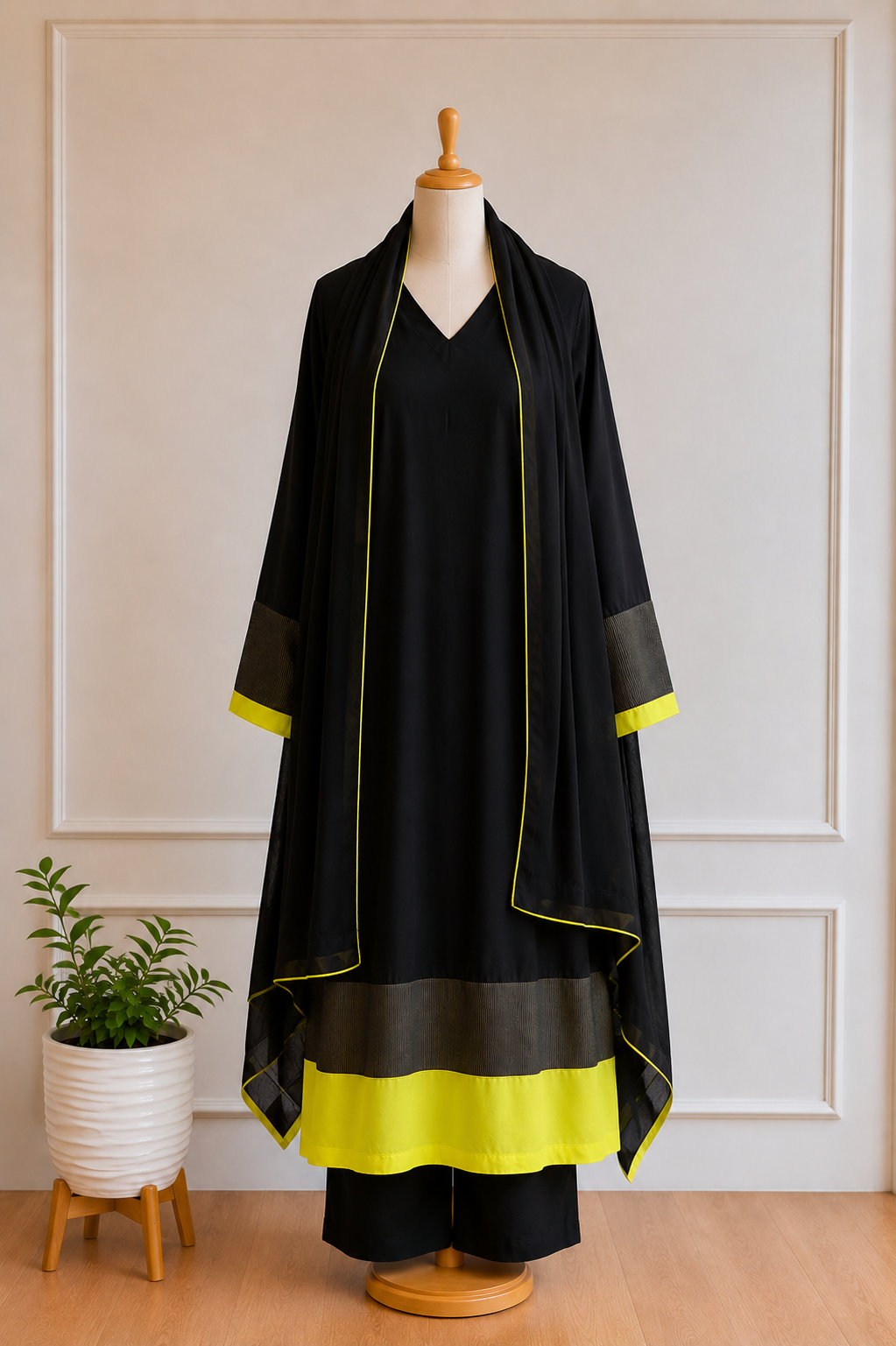 Crepe A-line Suit-17094