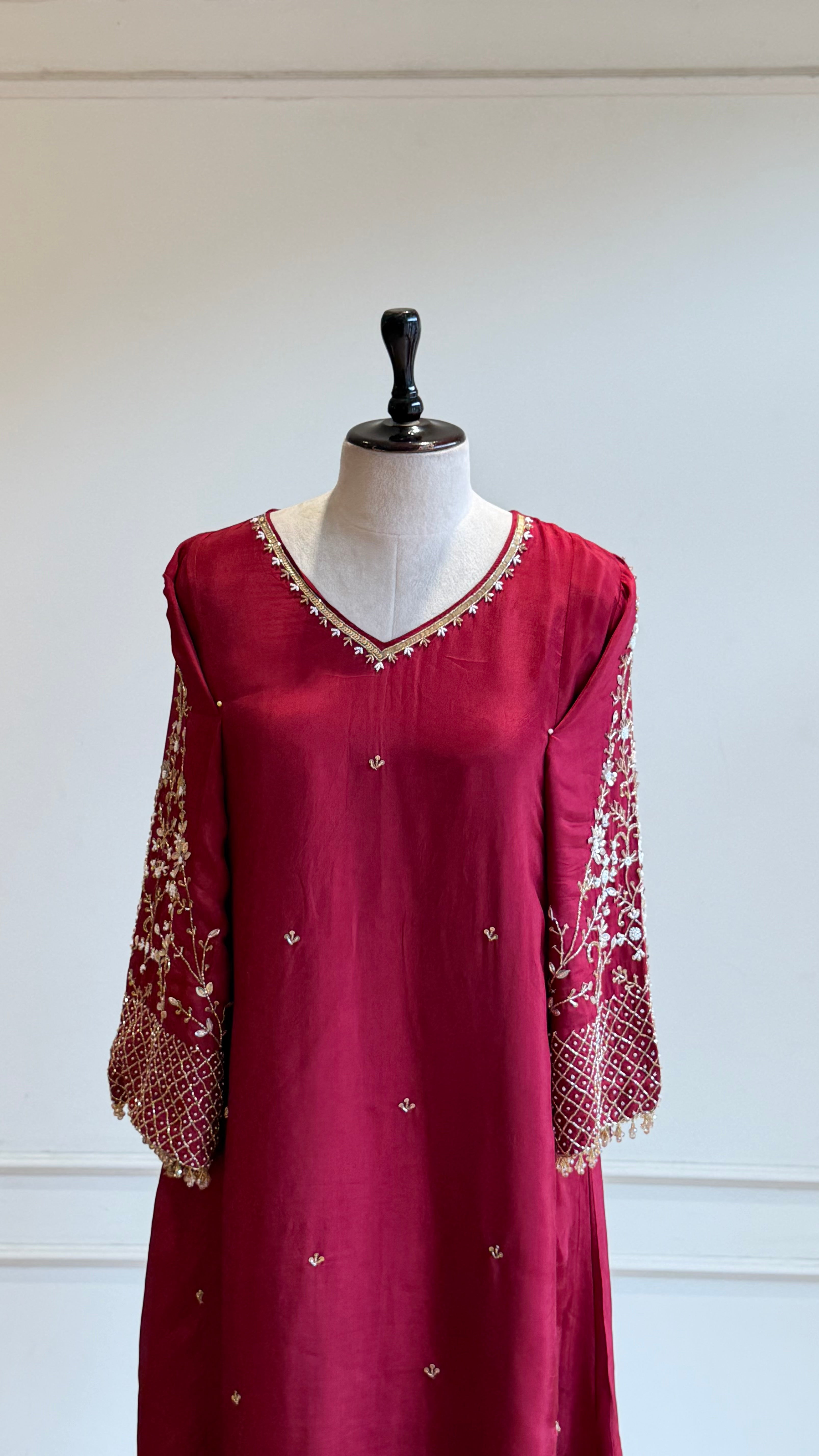 Beautiful Handworked Anarkali Suit-17040