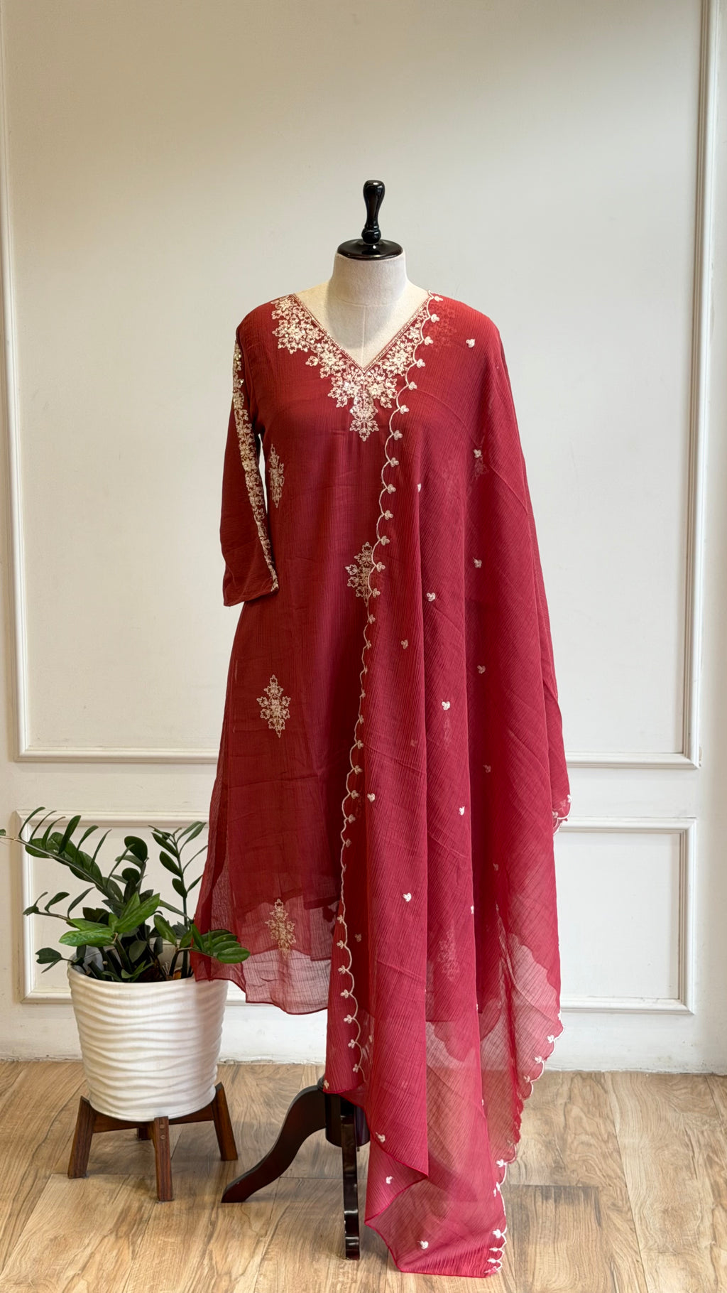 Thread Embroidered Anarkali Suit-A17006