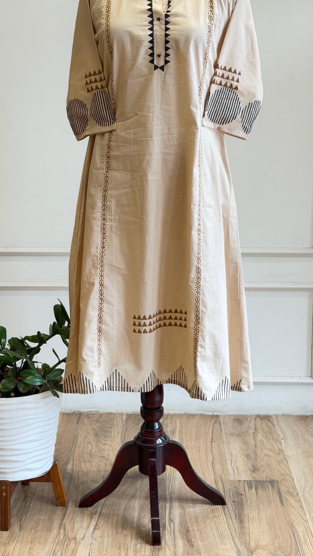 Geometric Printed Cotton Kurta Set-17020