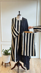 Stripe Cotton Kurta Set-17048